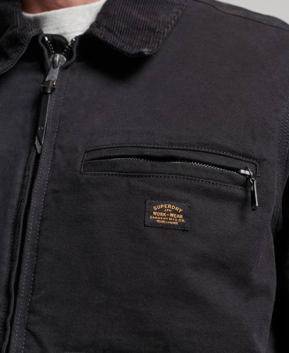 vintage ράντσο τζάκετ Harrington άνδρες είδη ένδυσης καφέ Superdry L02L914