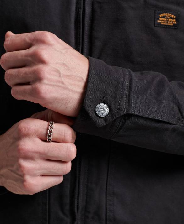 vintage ράντσο τζάκετ Harrington άνδρες είδη ένδυσης καφέ Superdry L02L914