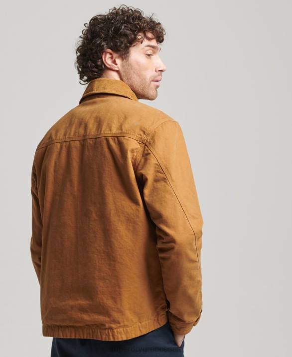 vintage ράντσο τζάκετ Harrington άνδρες είδη ένδυσης καφέ Superdry L02L918