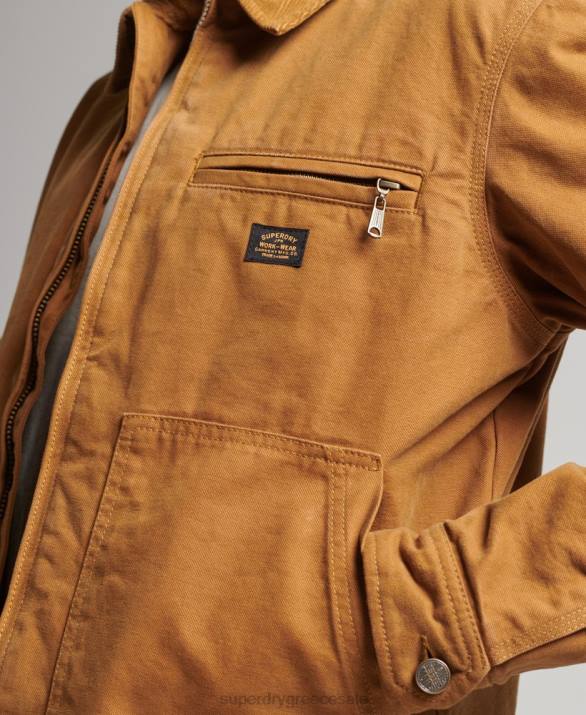 vintage ράντσο τζάκετ Harrington άνδρες είδη ένδυσης καφέ Superdry L02L918