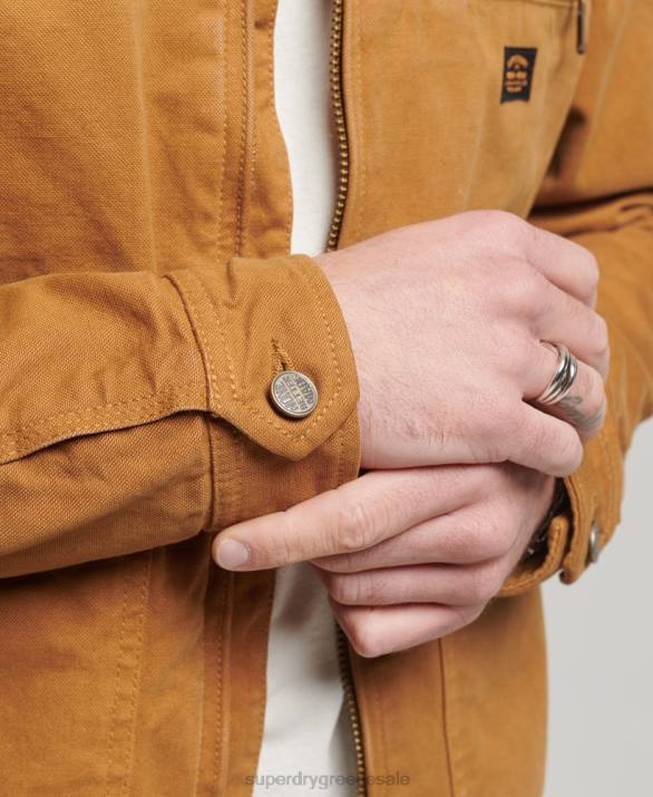 vintage ράντσο τζάκετ Harrington άνδρες είδη ένδυσης καφέ Superdry L02L918