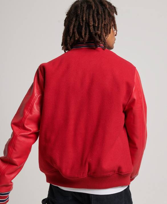 vintage κολεγιακό πανεπιστήμιο bomber jacket άνδρες είδη ένδυσης το κόκκινο Superdry L02L1013
