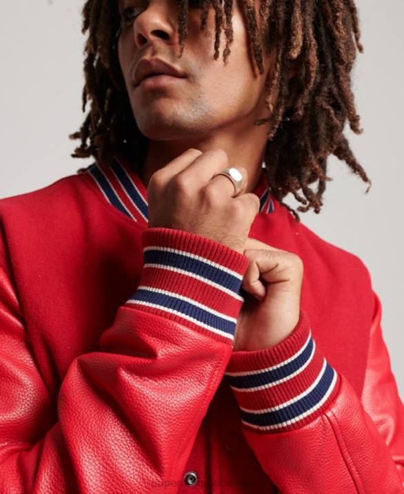 vintage κολεγιακό πανεπιστήμιο bomber jacket άνδρες είδη ένδυσης το κόκκινο Superdry L02L1013