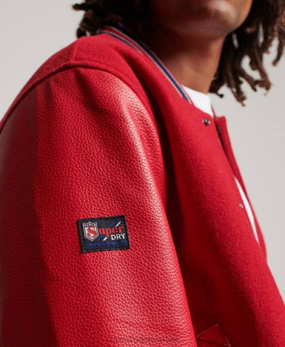 vintage κολεγιακό πανεπιστήμιο bomber jacket άνδρες είδη ένδυσης το κόκκινο Superdry L02L1013