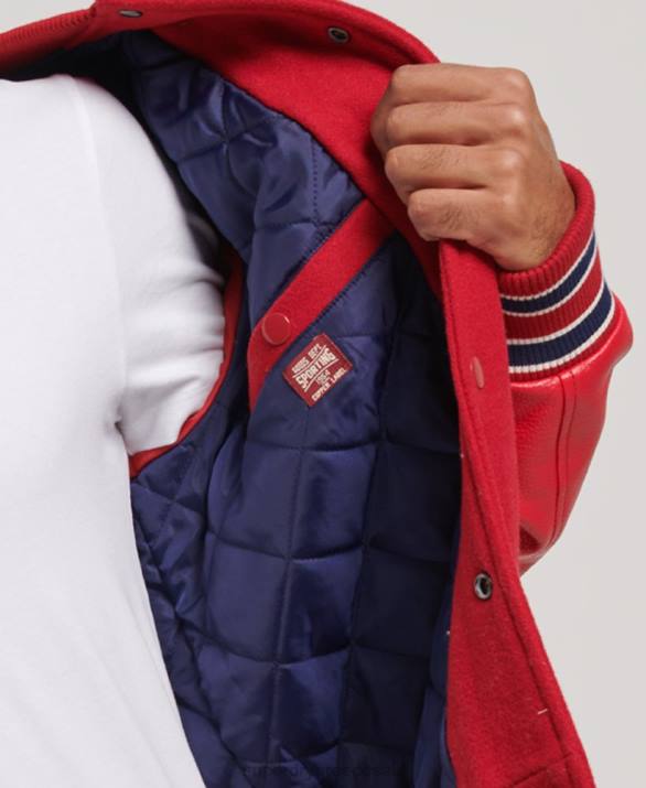 vintage κολεγιακό πανεπιστήμιο bomber jacket άνδρες είδη ένδυσης το κόκκινο Superdry L02L1013