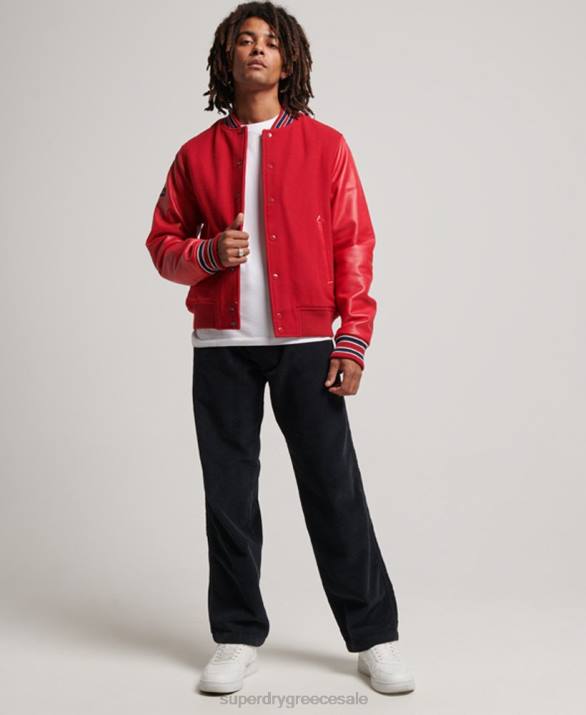 vintage κολεγιακό πανεπιστήμιο bomber jacket άνδρες είδη ένδυσης το κόκκινο Superdry L02L1013
