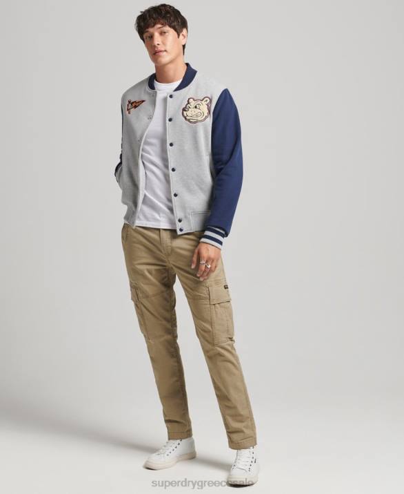 vintage κολλεγιακό bomber jacket άνδρες είδη ένδυσης ΠΟΛΕΜΙΚΟ ΝΑΥΤΙΚΟ Superdry L02L5202