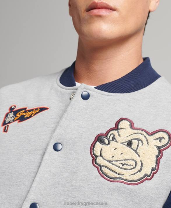 vintage κολλεγιακό bomber jacket άνδρες είδη ένδυσης ΠΟΛΕΜΙΚΟ ΝΑΥΤΙΚΟ Superdry L02L5202