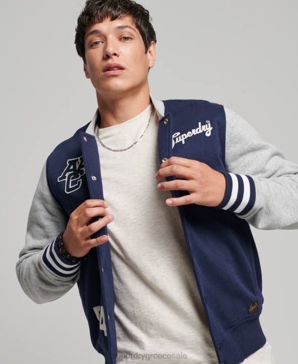 vintage κολλεγιακό bomber jacket άνδρες είδη ένδυσης ΠΟΛΕΜΙΚΟ ΝΑΥΤΙΚΟ Superdry L02L604