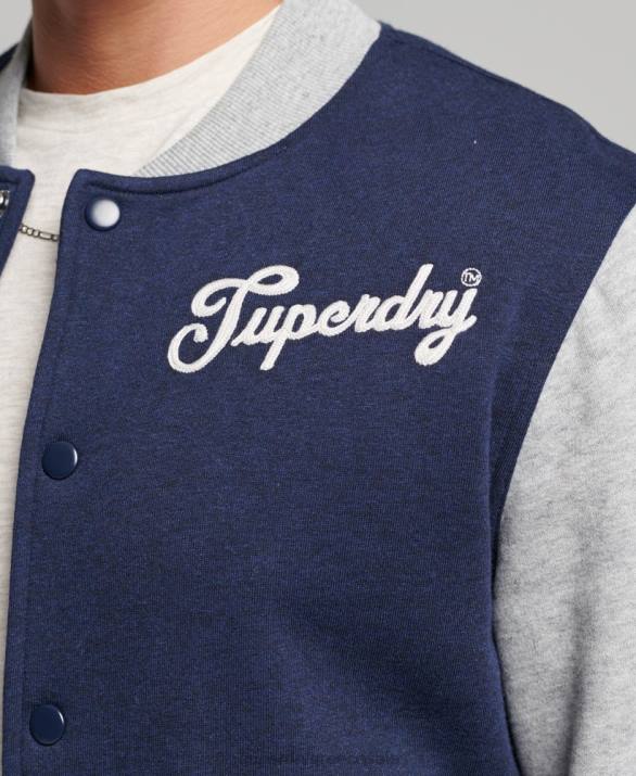 vintage κολλεγιακό bomber jacket άνδρες είδη ένδυσης ΠΟΛΕΜΙΚΟ ΝΑΥΤΙΚΟ Superdry L02L604