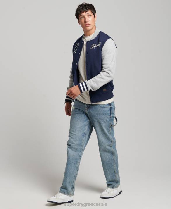 vintage κολλεγιακό bomber jacket άνδρες είδη ένδυσης ΠΟΛΕΜΙΚΟ ΝΑΥΤΙΚΟ Superdry L02L604