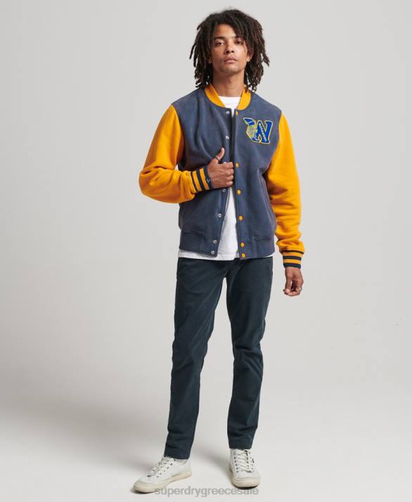 vintage κολλεγιακό bomber jacket άνδρες είδη ένδυσης ΠΟΛΕΜΙΚΟ ΝΑΥΤΙΚΟ Superdry L02L806