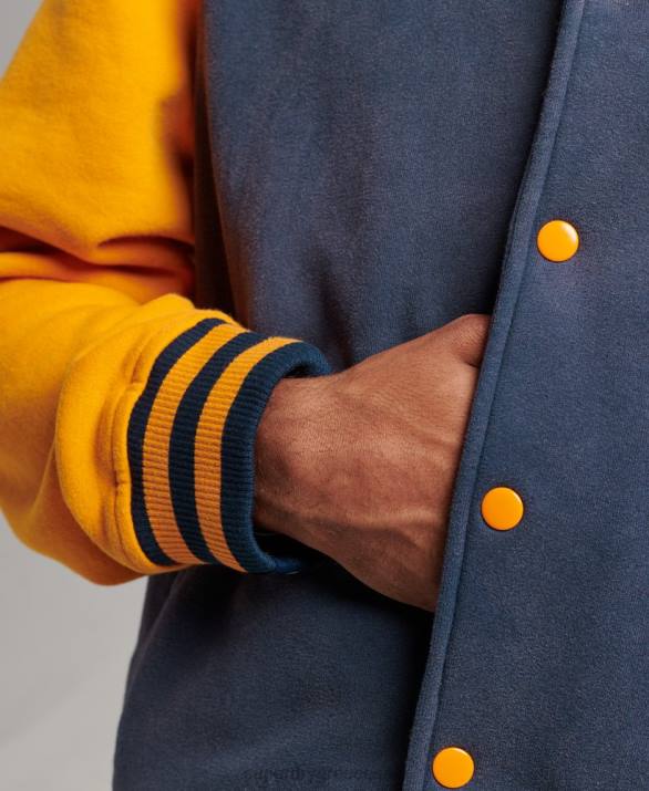 vintage κολλεγιακό bomber jacket άνδρες είδη ένδυσης ΠΟΛΕΜΙΚΟ ΝΑΥΤΙΚΟ Superdry L02L806