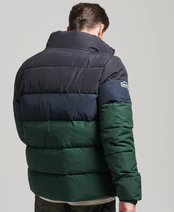 vintage ρετρό cb puffer άνδρες είδη ένδυσης πράσινος Superdry L02L4471
