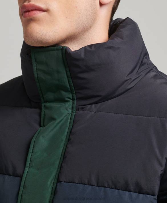 vintage ρετρό cb puffer άνδρες είδη ένδυσης πράσινος Superdry L02L4471
