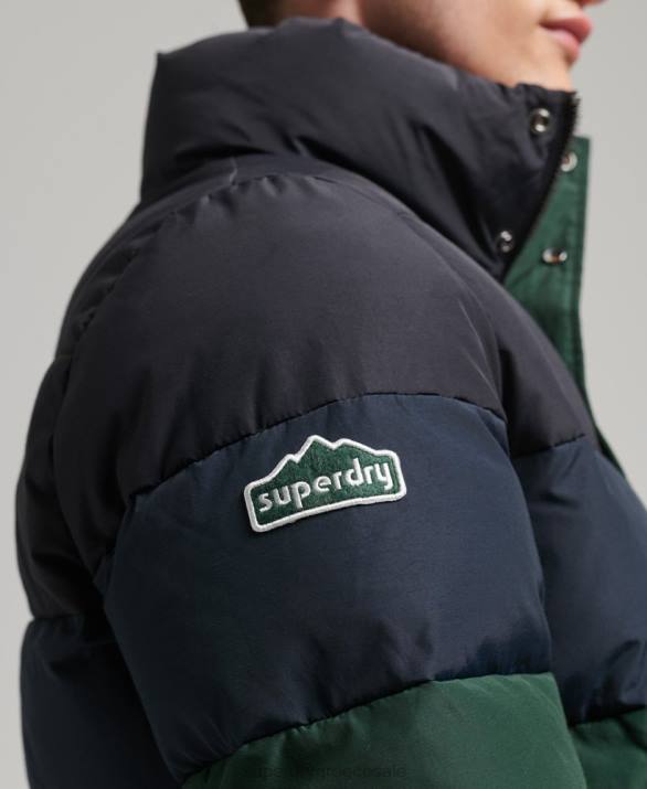 vintage ρετρό cb puffer άνδρες είδη ένδυσης πράσινος Superdry L02L4471