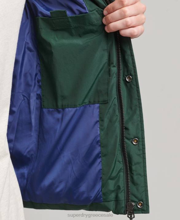 vintage ρετρό cb puffer άνδρες είδη ένδυσης πράσινος Superdry L02L4471