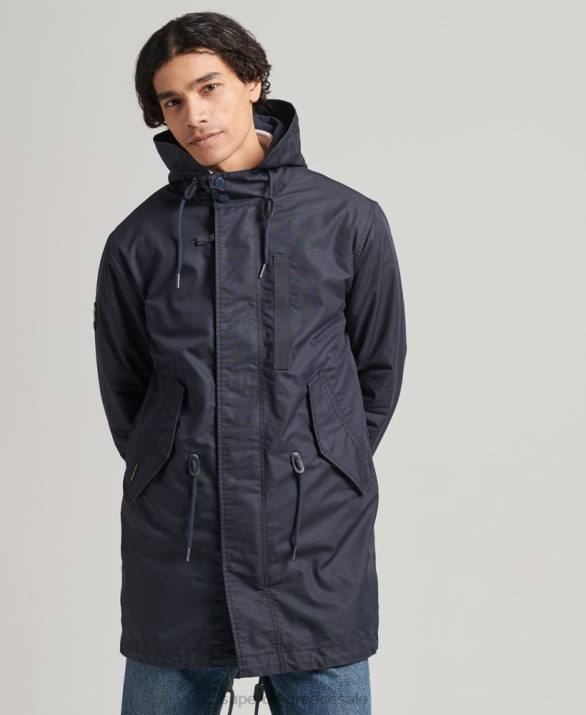 vintage στρατιωτικό fishatil parka jacket άνδρες είδη ένδυσης μπλε Superdry L02L4715