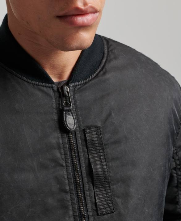 vintage ma1 bomber jacket άνδρες είδη ένδυσης σκούρο γκρι Superdry L02L4647