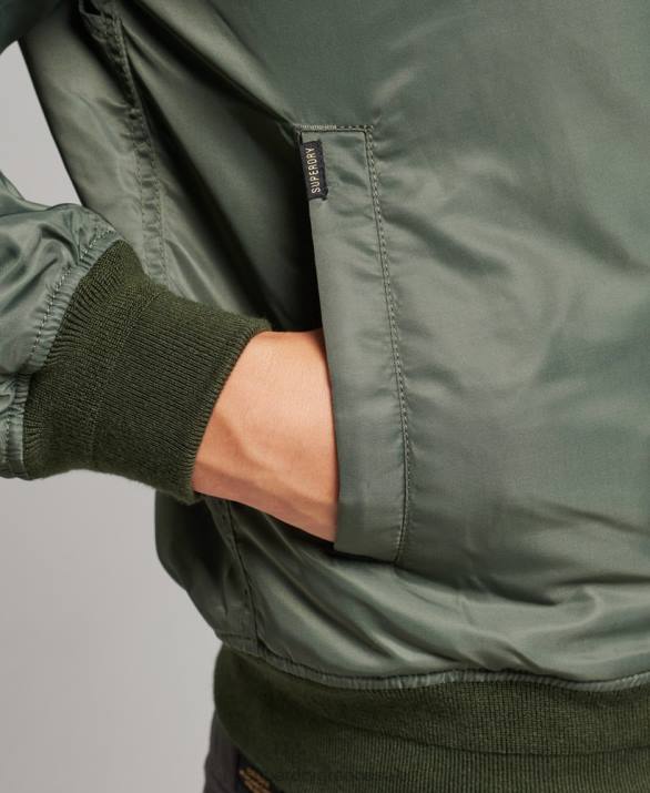 vintage ma1 bomber jacket άνδρες είδη ένδυσης πράσινος Superdry L02L4656