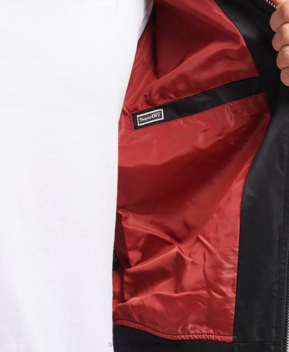 vintage τζάκετ sukajan bomber άνδρες είδη ένδυσης σκούρο γκρι Superdry L02L4459