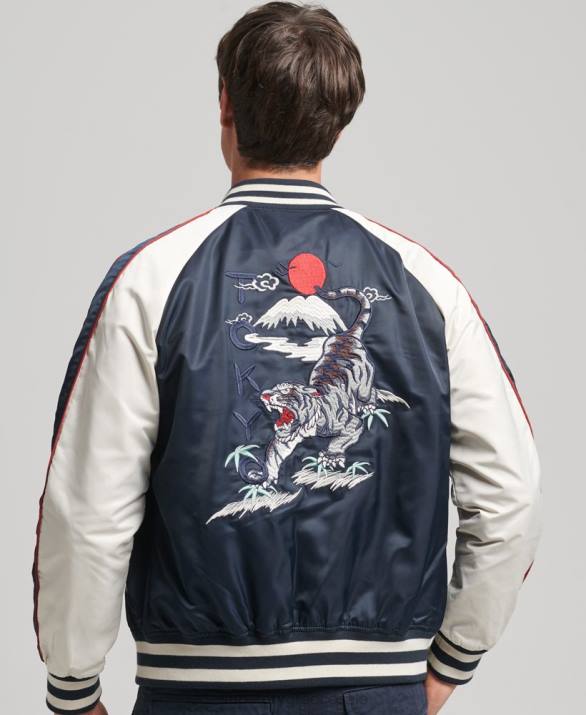 vintage τζάκετ sukajan bomber άνδρες είδη ένδυσης ΠΟΛΕΜΙΚΟ ΝΑΥΤΙΚΟ Superdry L02L4585