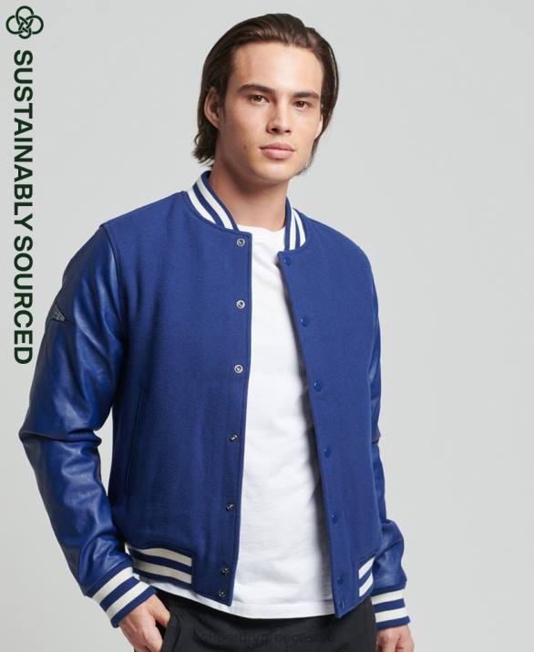 vintage varsity bomber jacket άνδρες είδη ένδυσης μπλε Superdry L02L4721