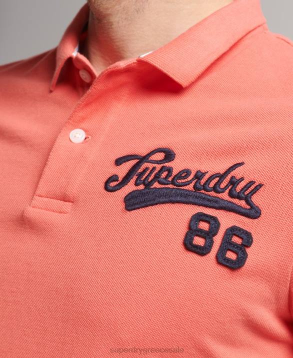 superstate μπλουζάκι πόλο άνδρες είδη ένδυσης ροζ Superdry L02L68