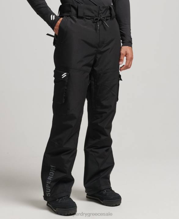 παντελόνι διάσωσης για σκι άνδρες είδη ένδυσης μαύρος Superdry L02L1372