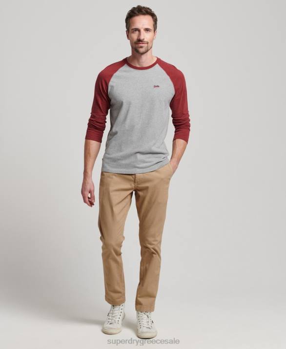 officers slim chino παντελόνι άνδρες είδη ένδυσης μπεζ Superdry L02L91
