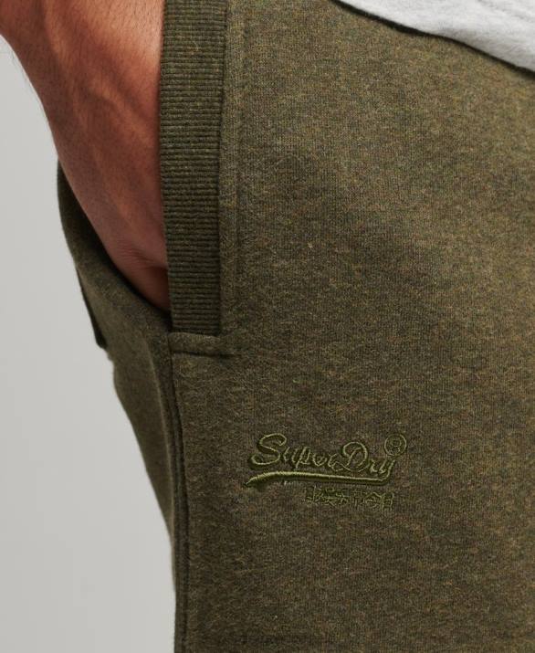 οργανικό βαμβάκι vintage λογότυπο κεντημένο joggers άνδρες είδη ένδυσης χακί Superdry L02L6372