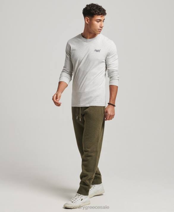 οργανικό βαμβάκι vintage λογότυπο κεντημένο joggers άνδρες είδη ένδυσης χακί Superdry L02L6372