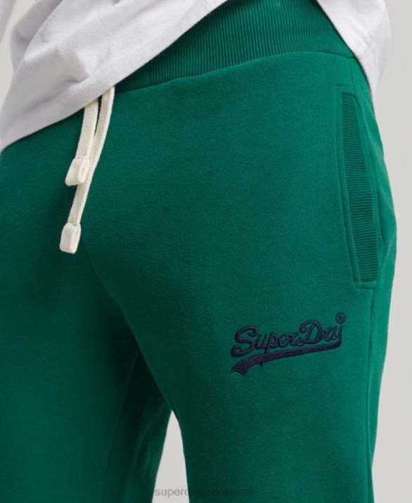 vintage λογότυπο κολεγιακό joggers άνδρες είδη ένδυσης πράσινος Superdry L02L6385