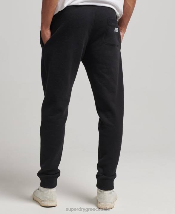 vintage λογότυπο ενδιαφέρον joggers άνδρες είδη ένδυσης μαύρος Superdry L02L6425
