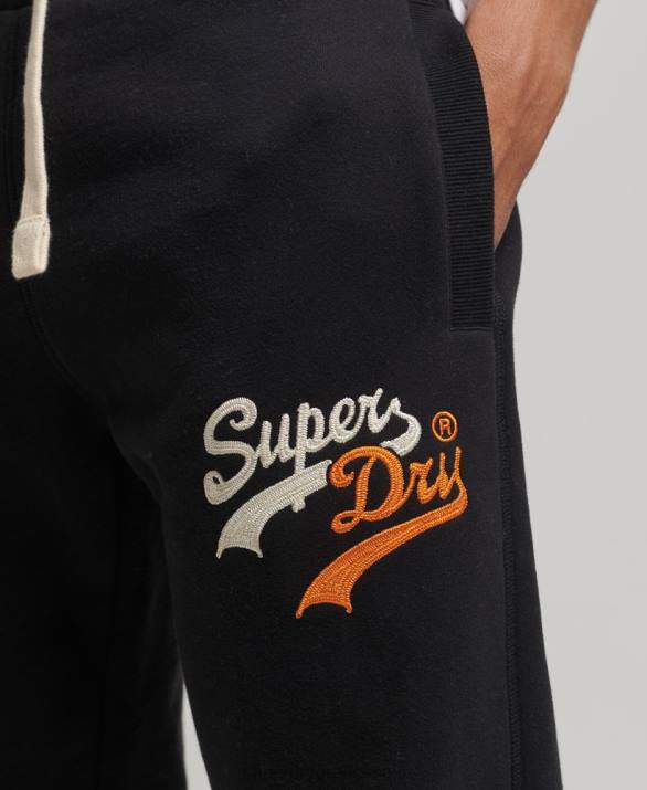 vintage λογότυπο ενδιαφέρον joggers άνδρες είδη ένδυσης μαύρος Superdry L02L6425