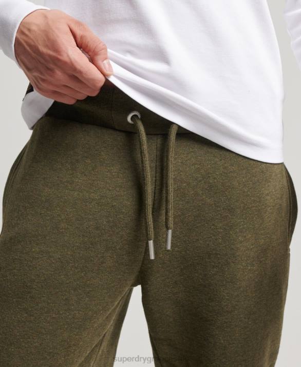 vintage λογότυπο κεντημένα joggers άνδρες είδη ένδυσης χακί Superdry L02L6468