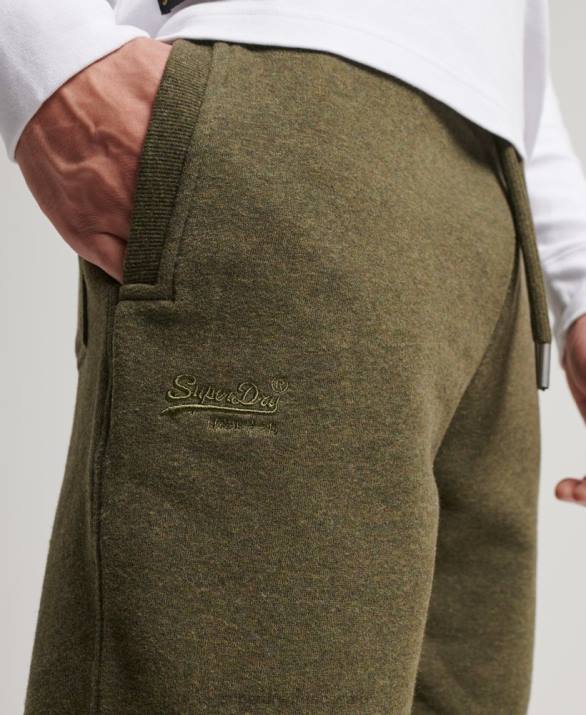 vintage λογότυπο κεντημένα joggers άνδρες είδη ένδυσης χακί Superdry L02L6468