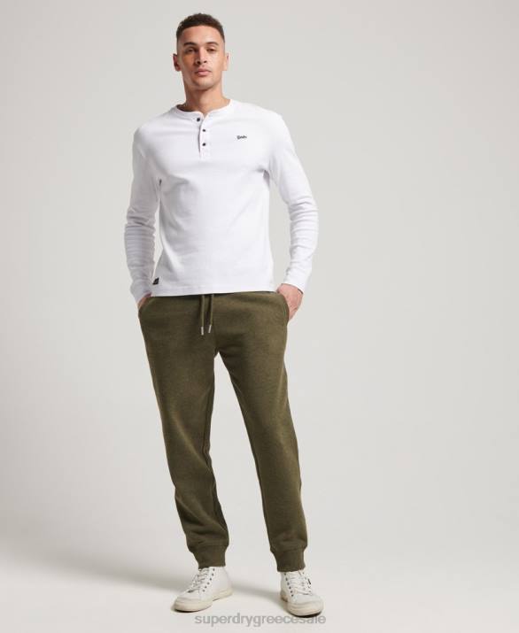 vintage λογότυπο κεντημένα joggers άνδρες είδη ένδυσης χακί Superdry L02L6468
