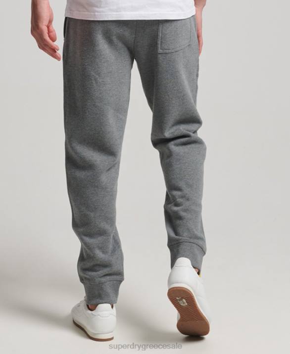 vintage λογότυπο κεντημένα joggers άνδρες είδη ένδυσης γκρί Superdry L02L6483