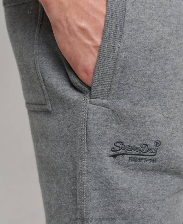 vintage λογότυπο κεντημένα joggers άνδρες είδη ένδυσης γκρί Superdry L02L6483