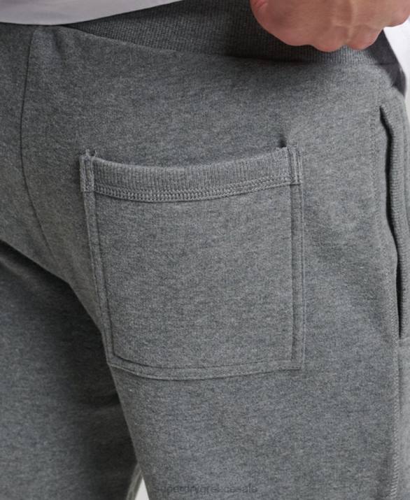vintage λογότυπο κεντημένα joggers άνδρες είδη ένδυσης γκρί Superdry L02L6483
