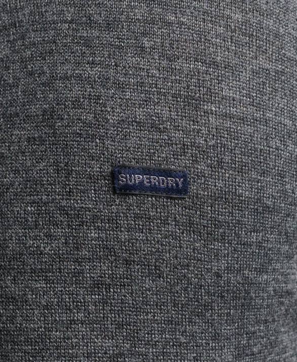 jumper λαιμού merino crew άνδρες είδη ένδυσης σκούρο γκρι Superdry L02L1257