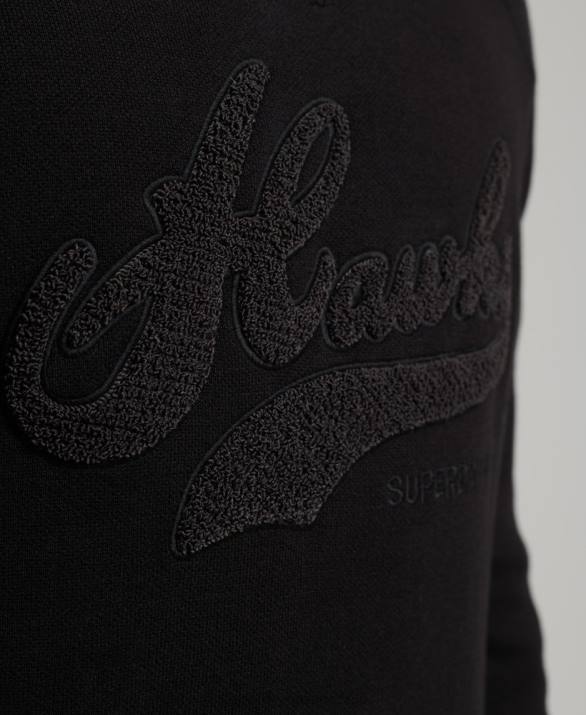 vintage πλεκτό varsity άνδρες είδη ένδυσης μαύρος Superdry L02L1342