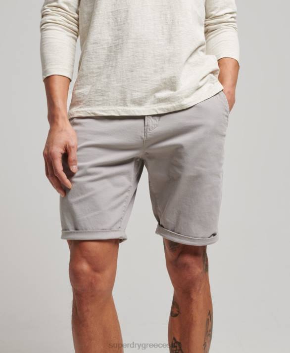 σορτς chino core άνδρες είδη ένδυσης ανοιχτό γκρι Superdry L02L253