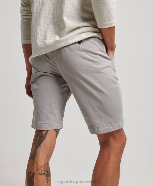 σορτς chino core άνδρες είδη ένδυσης ανοιχτό γκρι Superdry L02L253