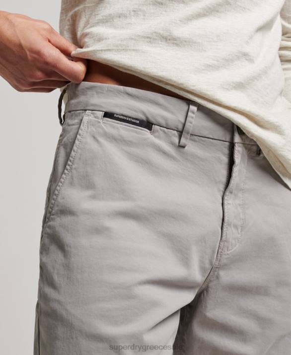 σορτς chino core άνδρες είδη ένδυσης ανοιχτό γκρι Superdry L02L253