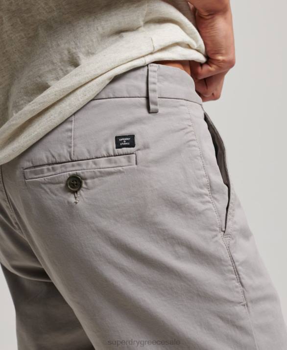 σορτς chino core άνδρες είδη ένδυσης ανοιχτό γκρι Superdry L02L253