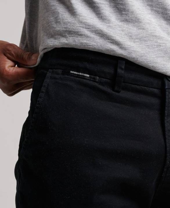 σορτς chino core άνδρες είδη ένδυσης μαύρος Superdry L02L255