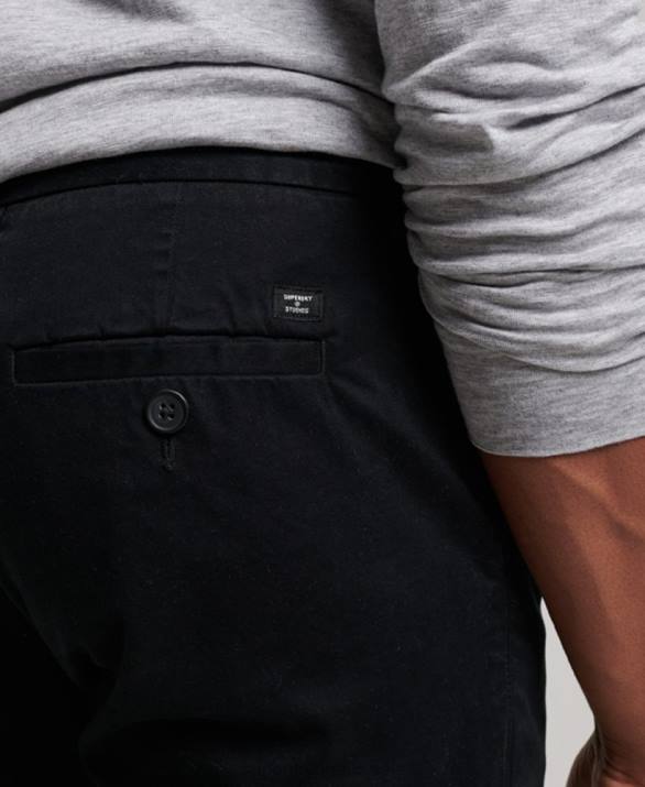 σορτς chino core άνδρες είδη ένδυσης μαύρος Superdry L02L255