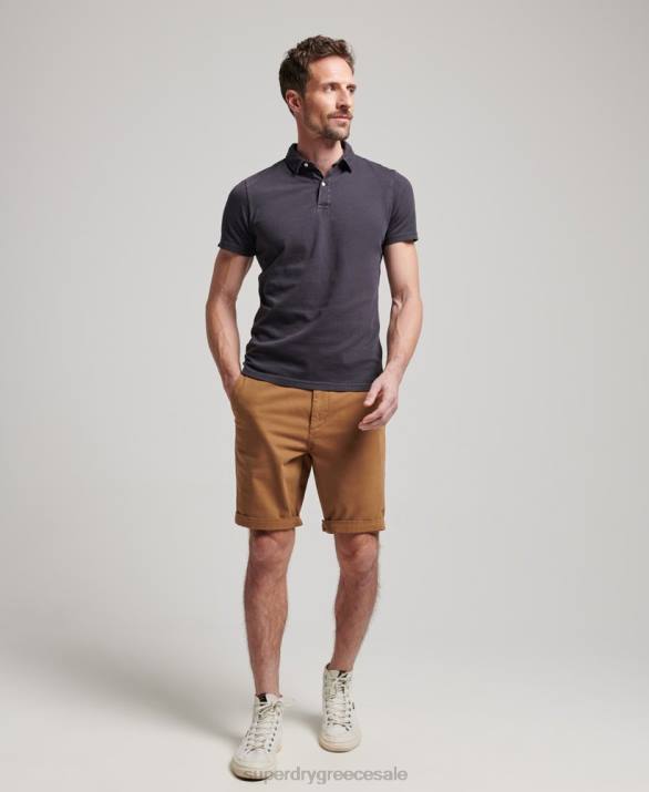 σορτς chino officer άνδρες είδη ένδυσης καφέ Superdry L02L17